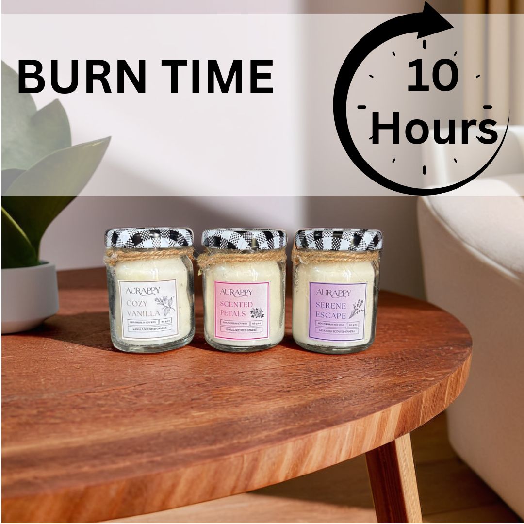 Cute Jar candle set (Pack of 3)