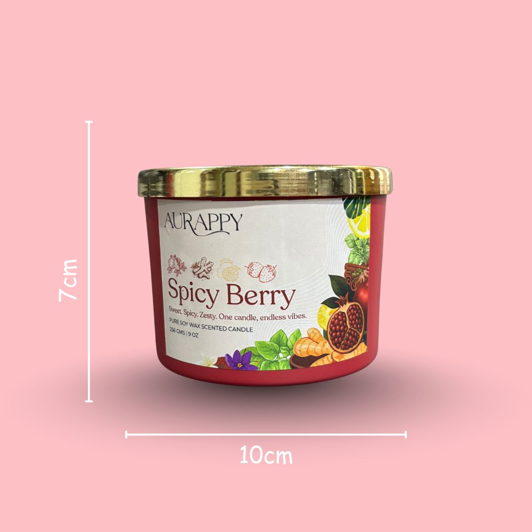 Spicy Berry 3-Wick Scented Candle