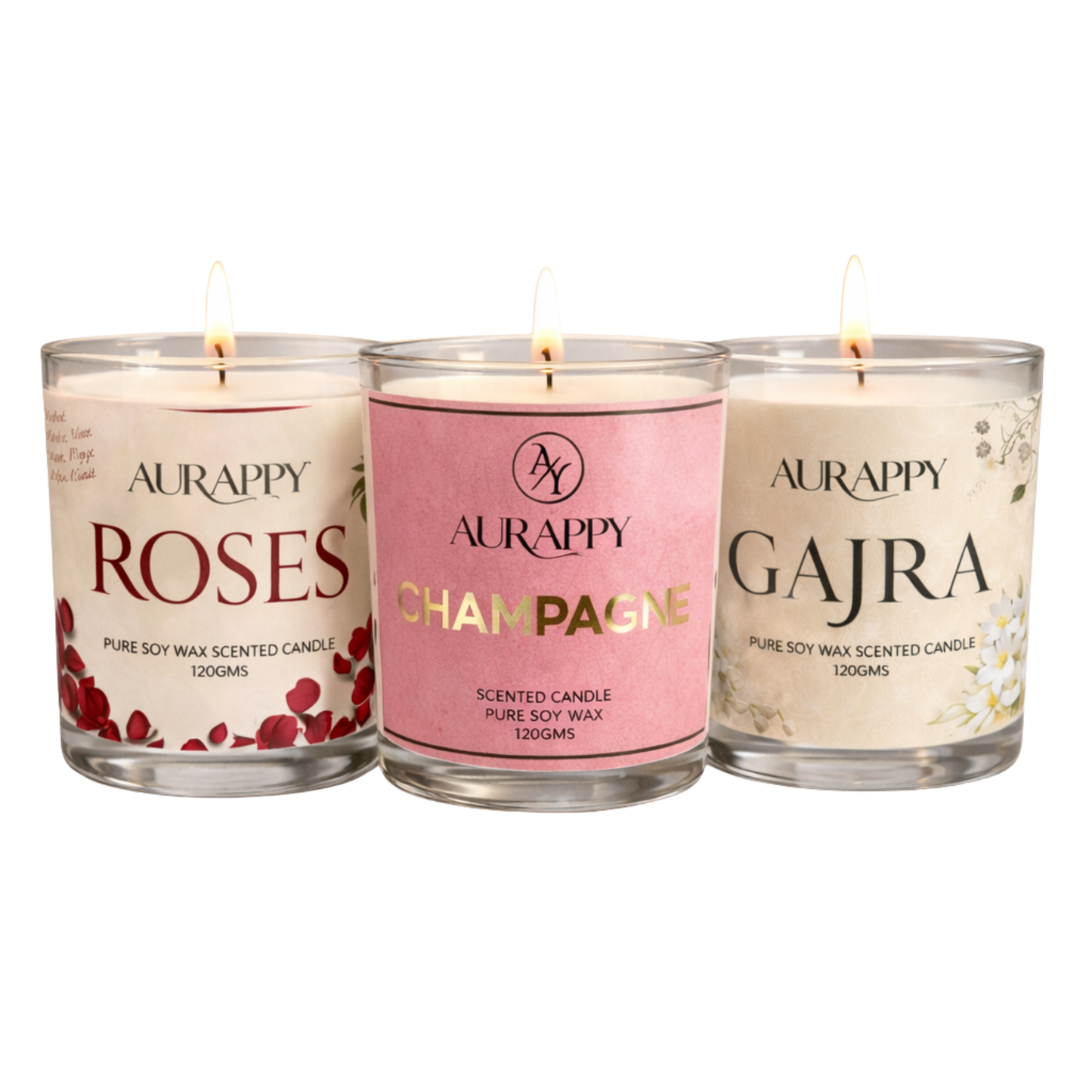 Valentine Candle Gift Set – Single Wick Scented Candles Bundle | Aurappy