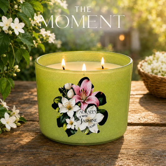 Jasmine Blooms 3-Wick Sparkle Jar Scented Candle