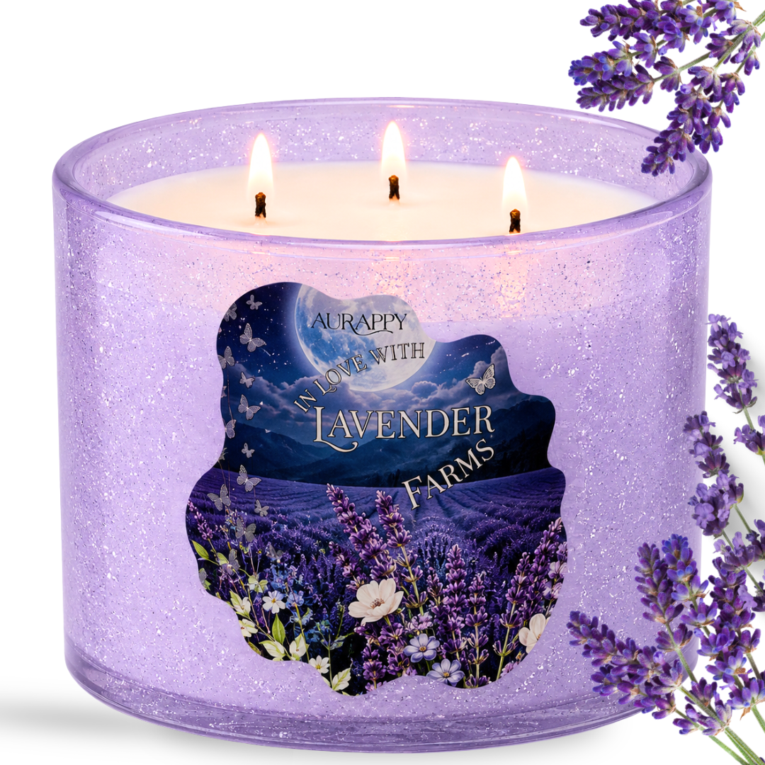 Lavender Farms 3-Wick Sparkle Jar Scented Candle