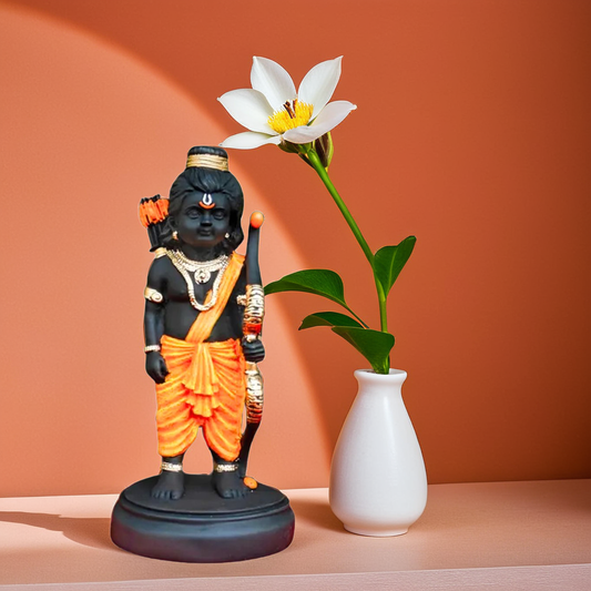 AURAPPY Ram Lalla Ayodhya Resin Idol Statue Showpiece Murti for Home Decor, House Mandir Temple & Gift Gifting Items | 19cms Height
