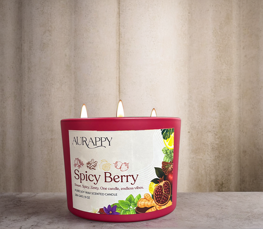 Spicy Berry 3-Wick Scented Candle