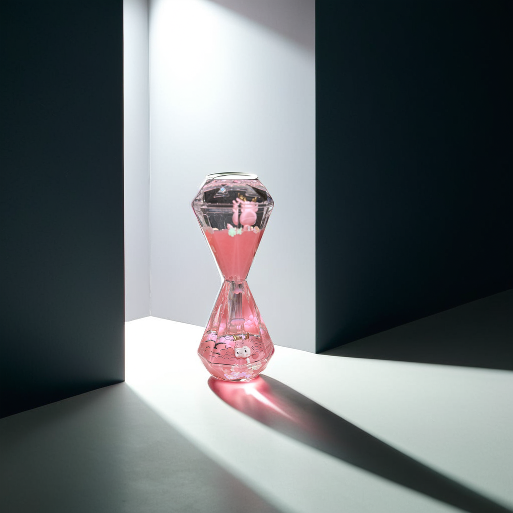 Mesmerizing Hourglass Two Minutes Timer with Droplet Movement for Stylish Home Décor, and Desk Accents