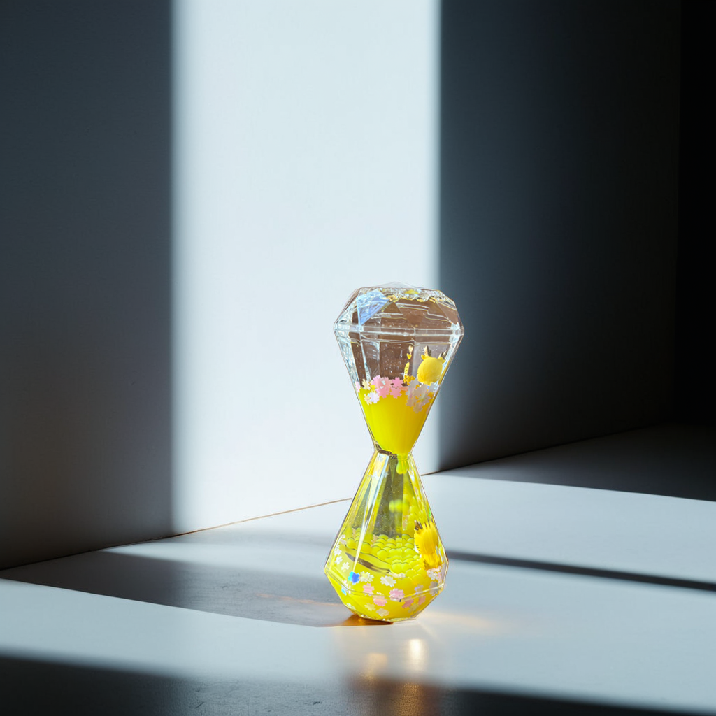 Mesmerizing Hourglass Two Minutes Timer with Droplet Movement for Stylish Home Décor, and Desk Accents