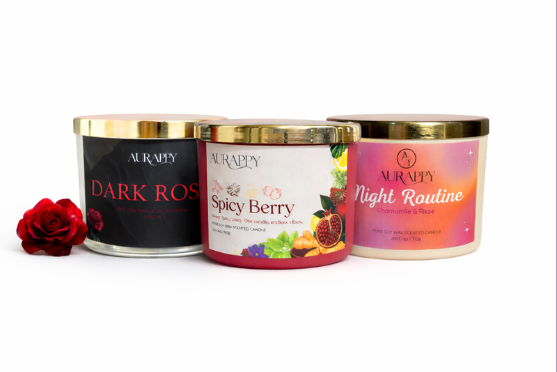 3 wick candles