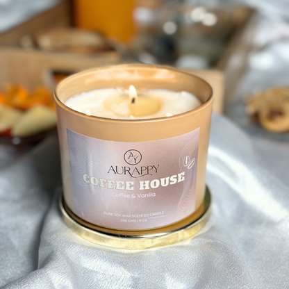 Coffee House 3-Wick Pure Soy Scented Candle