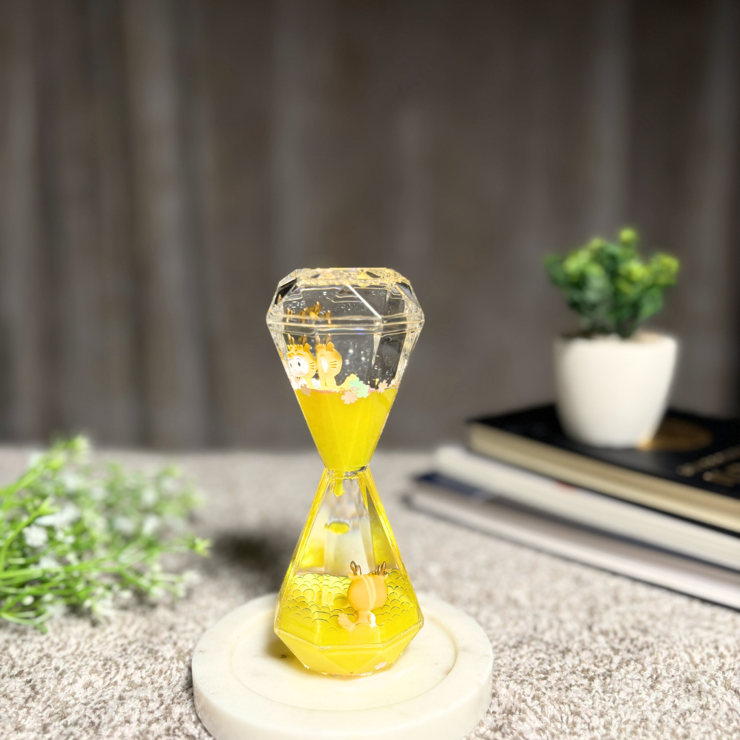 Mesmerizing Hourglass Two Minutes Timer with Droplet Movement for Stylish Home Décor, and Desk Accents