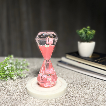 Mesmerizing Hourglass Two Minutes Timer with Droplet Movement for Stylish Home Décor, and Desk Accents