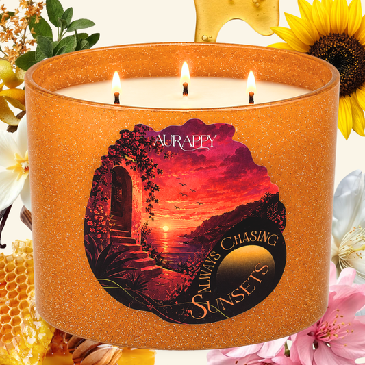 Chasing Sunsets-Wick Sparkle Jar Scented Candle