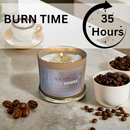 Coffee House Scented candle Burn time 35 hours