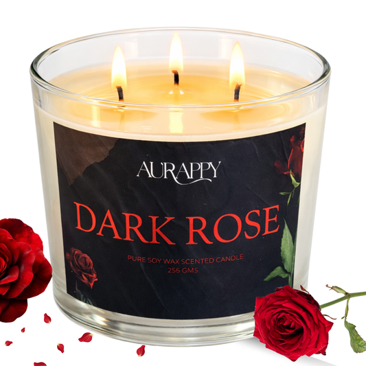 Dark Rose 3-Wick Scented Candle