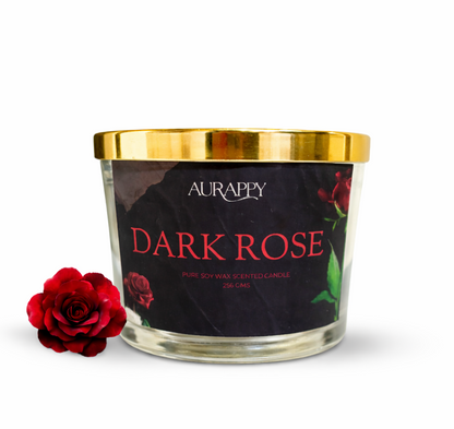 Dark Rose 3-Wick Scented Candle