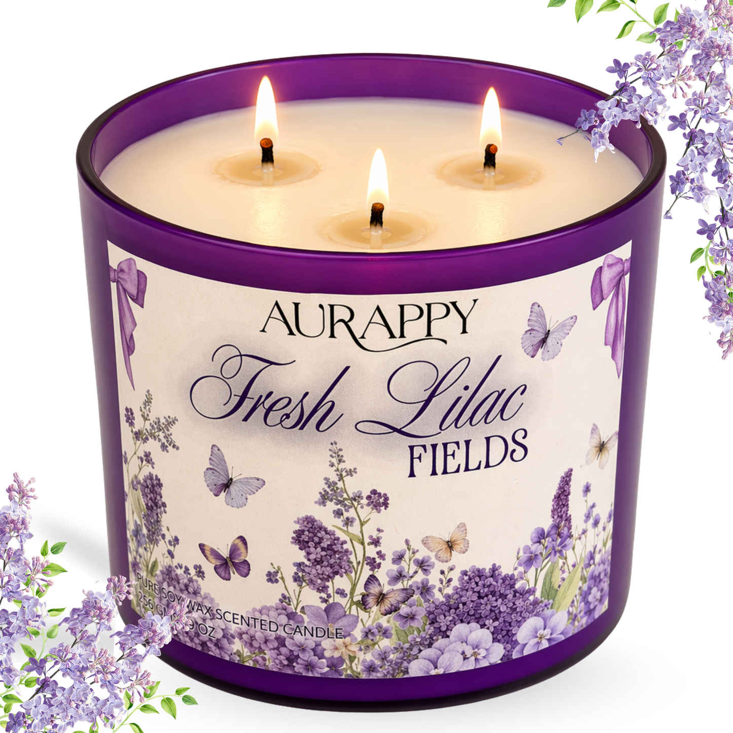 Fresh Lilac Fields 3-Wick Scented Candle