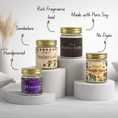 Scented candle set of 4