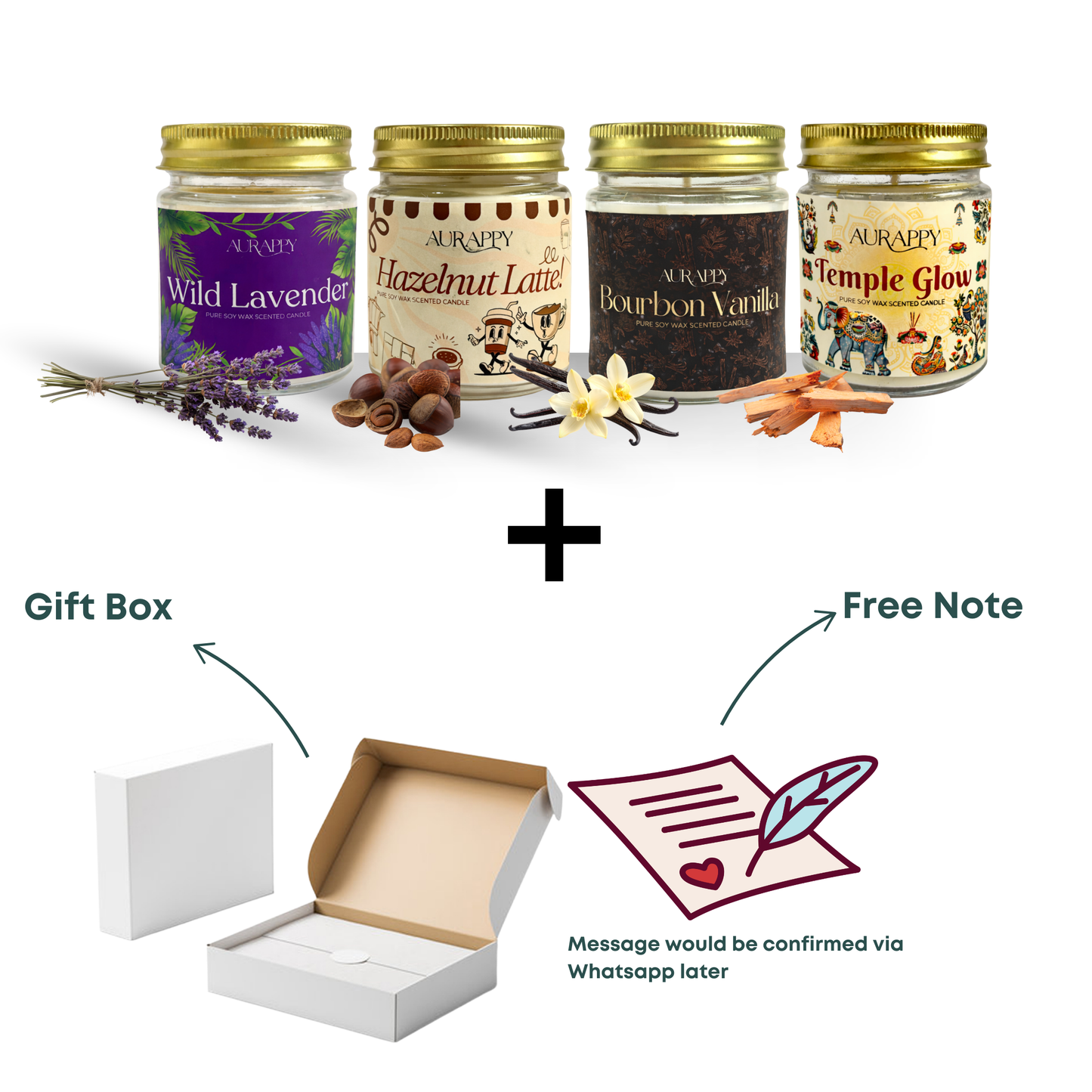 Scented candle set of 4