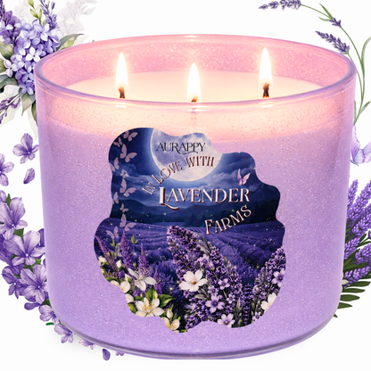 Lavender Farms 3-Wick Sparkle Jar Scented Candle