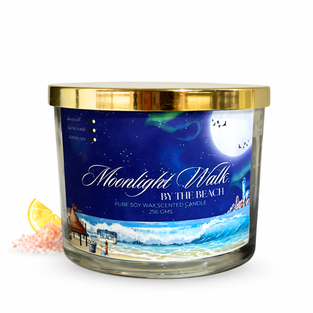 Moonlight Walk by the beach 3-Wick Scented Candle