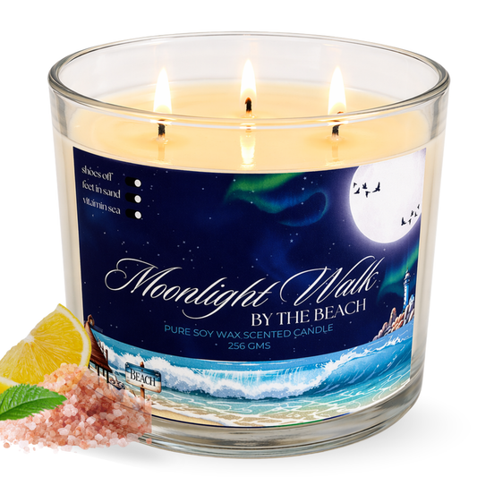 Moonlight Walk by the beach 3-Wick Scented Candle