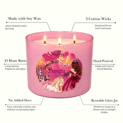 Princess Era 3-Wick Sparkle Jar Scented Candle