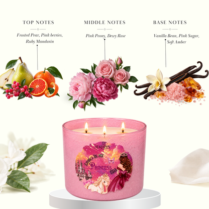 Princess Era 3-Wick Sparkle Jar Scented Candle