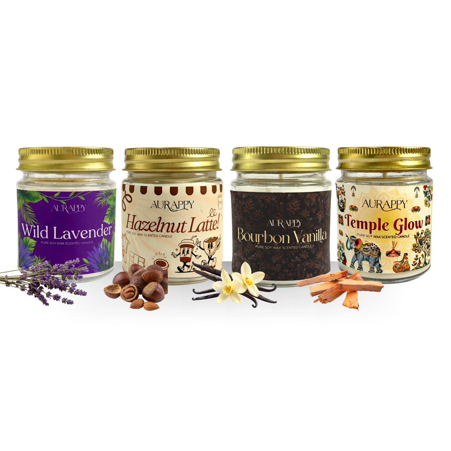Scented candle set of 4