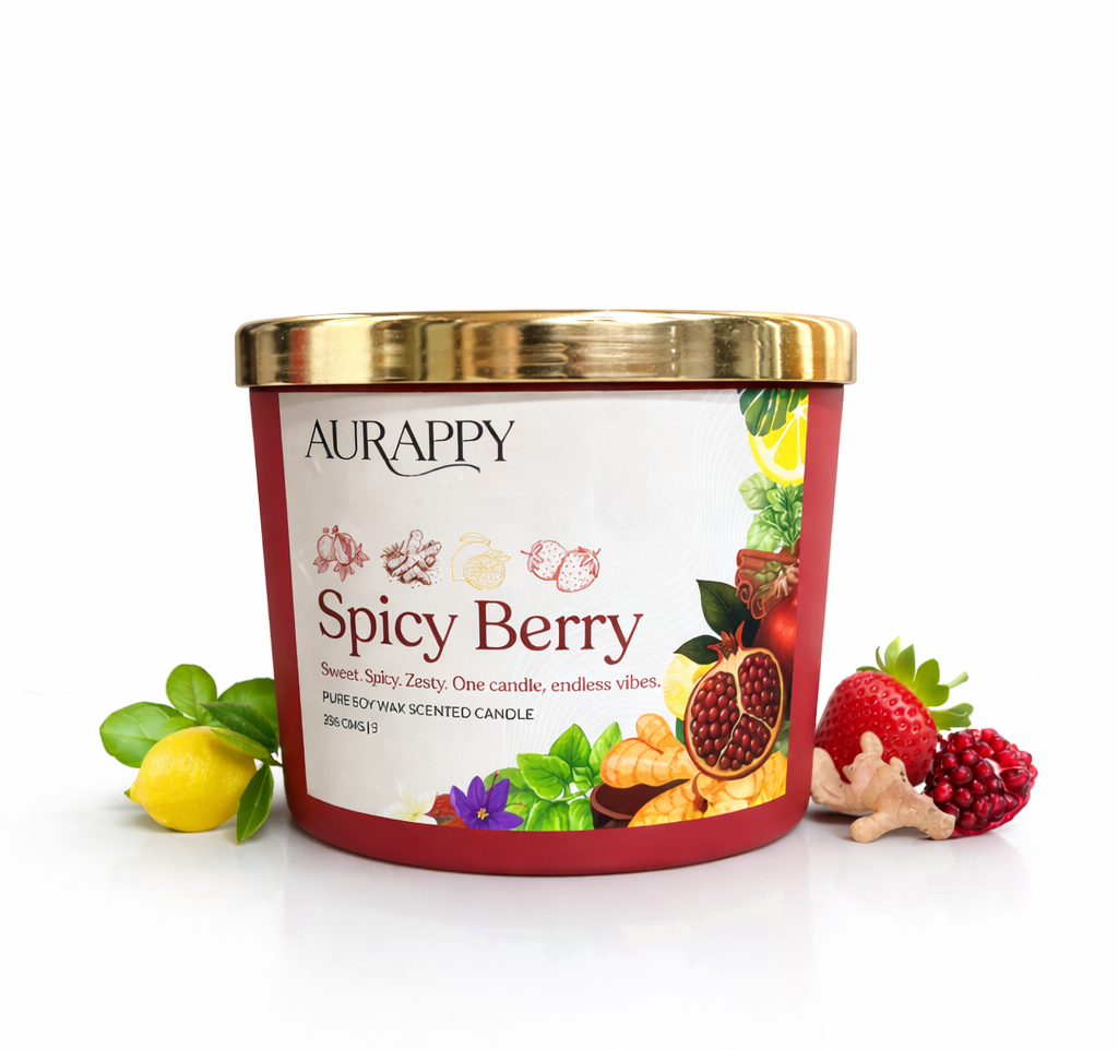 Spicy Berry 3-Wick Scented Candle
