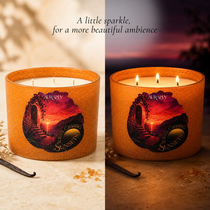 Chasing Sunsets-Wick Sparkle Jar Scented Candle