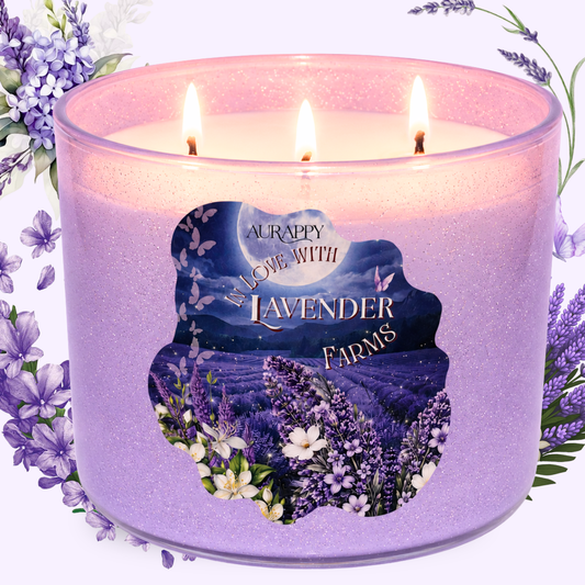Lavender Farms 3-Wick Sparkle Jar Scented Candle