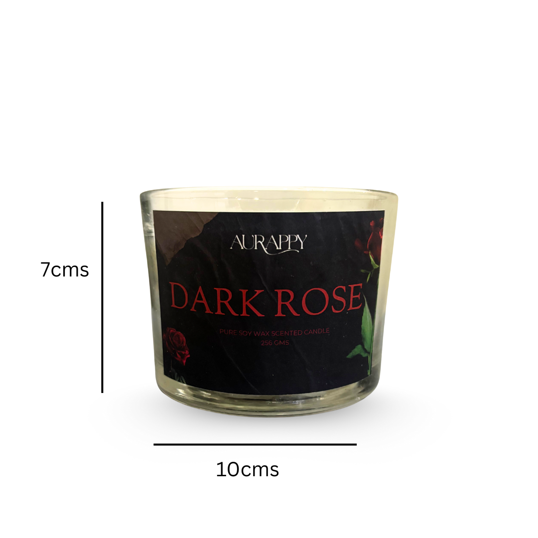 Dark Rose 3-Wick Scented Candle