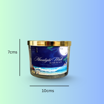 Moonlight Walk by the beach 3-Wick Scented Candle